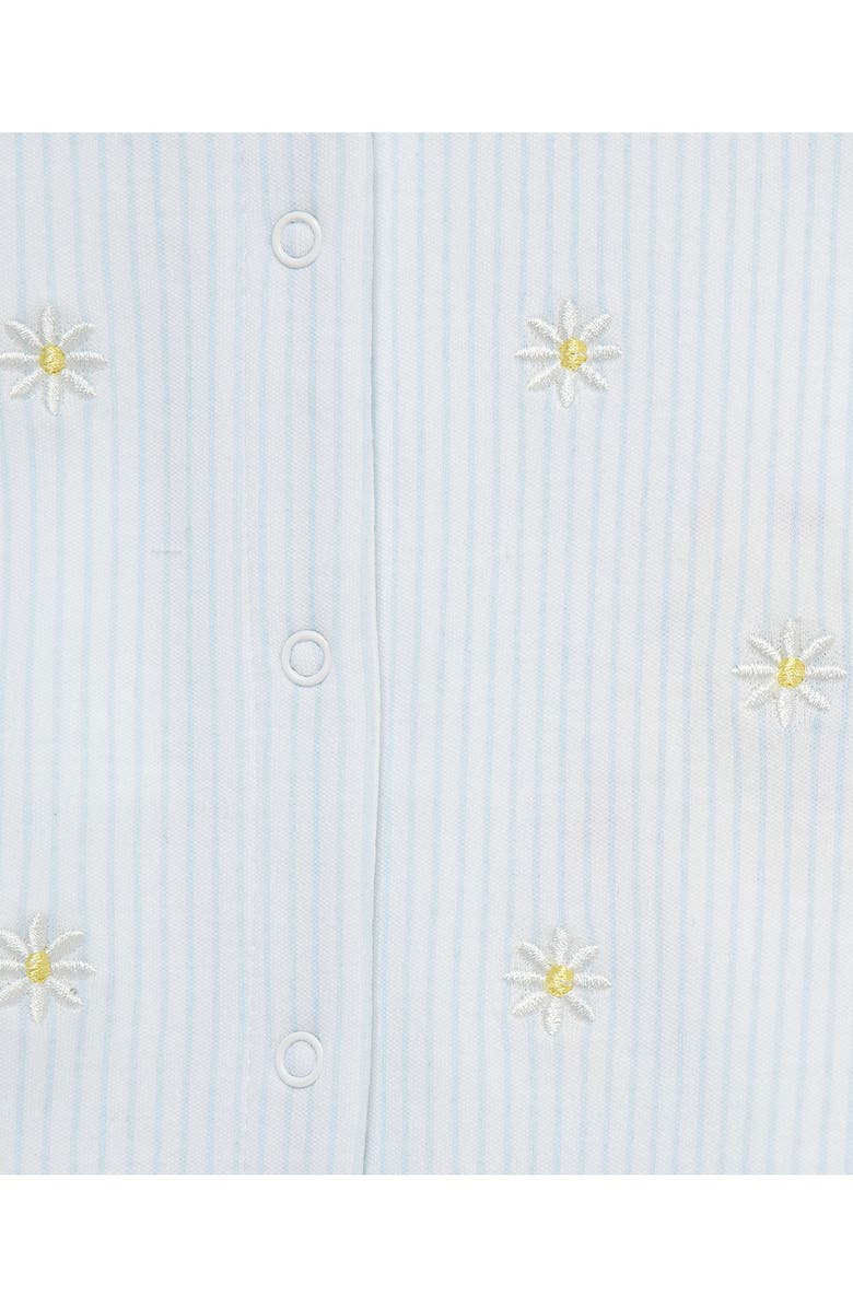 Little Me Daisies Embroidered Romper & Headband, Alternate, color, Blue