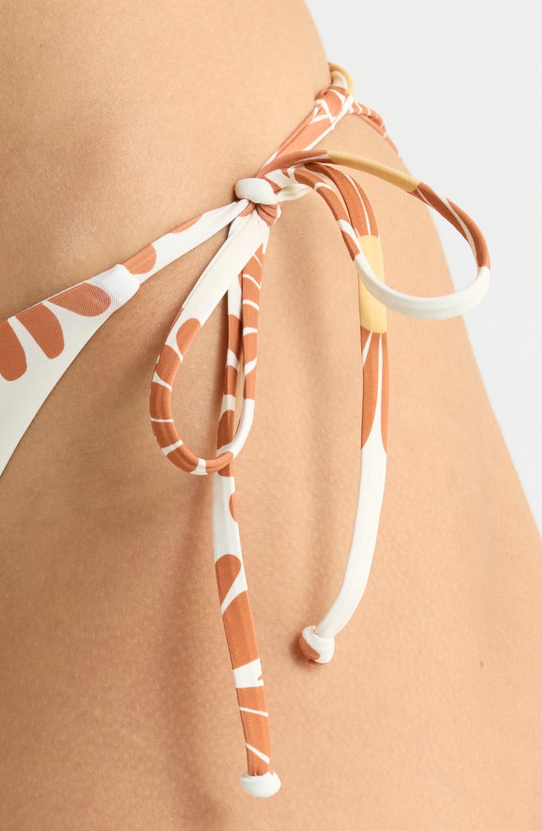 Billabong Fresh Daze Floral Side Tie Bikini Bottoms, Alternate, color, Salt Crystal