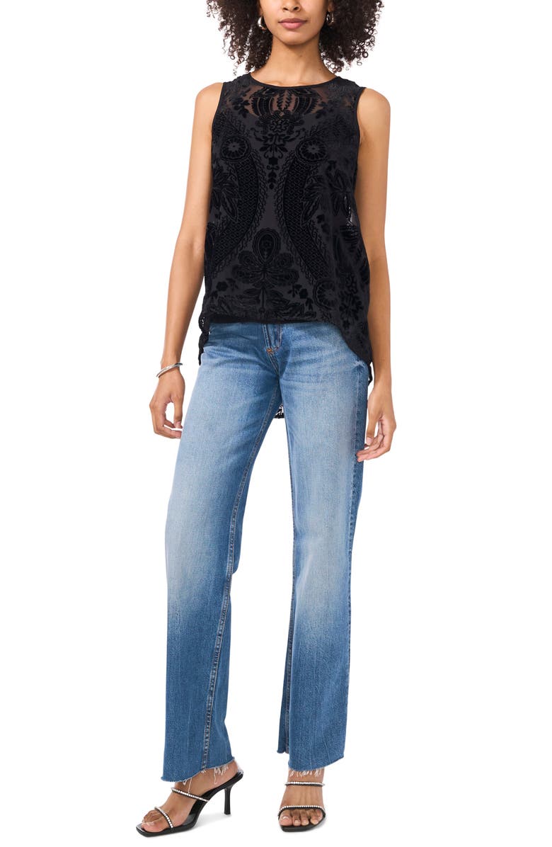 Vince Camuto Velvet Burnout High Low Top, Alternate, color, 