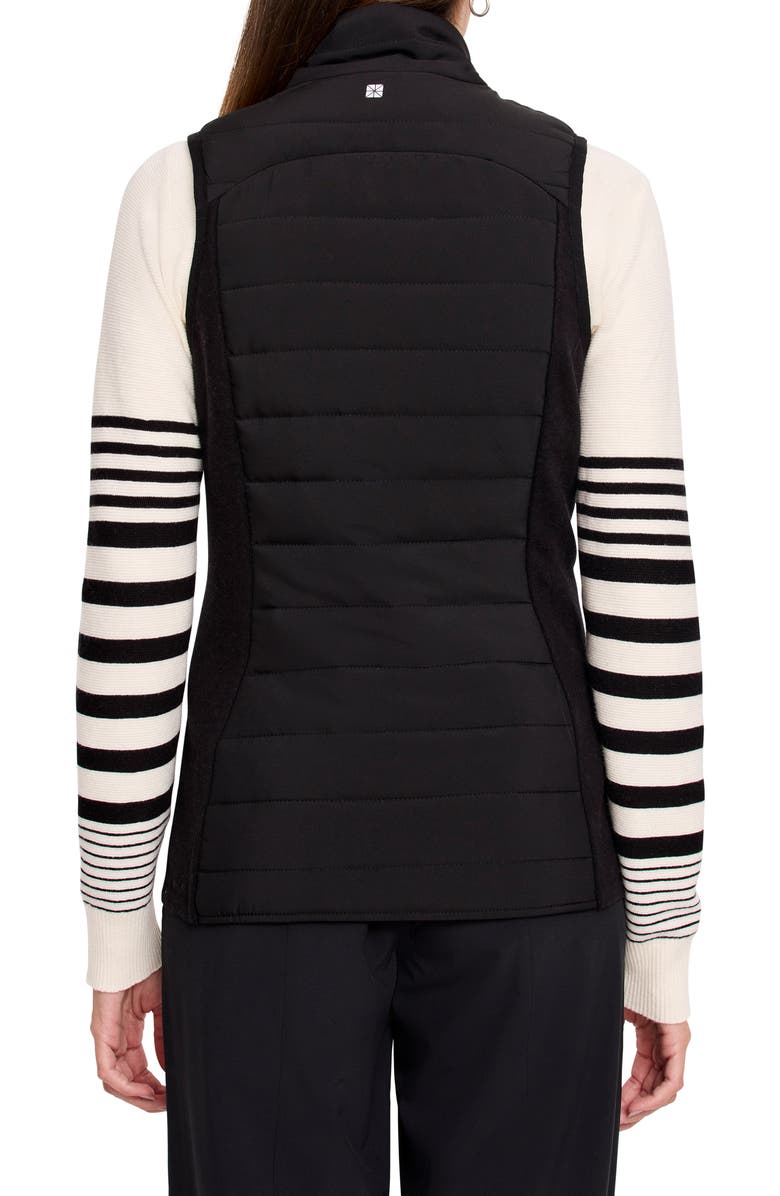 NZ ACTIVE by NIC+ZOE Quilted Mixed Media Jersey Puffer Vest, Alternate, color, Black Onyx