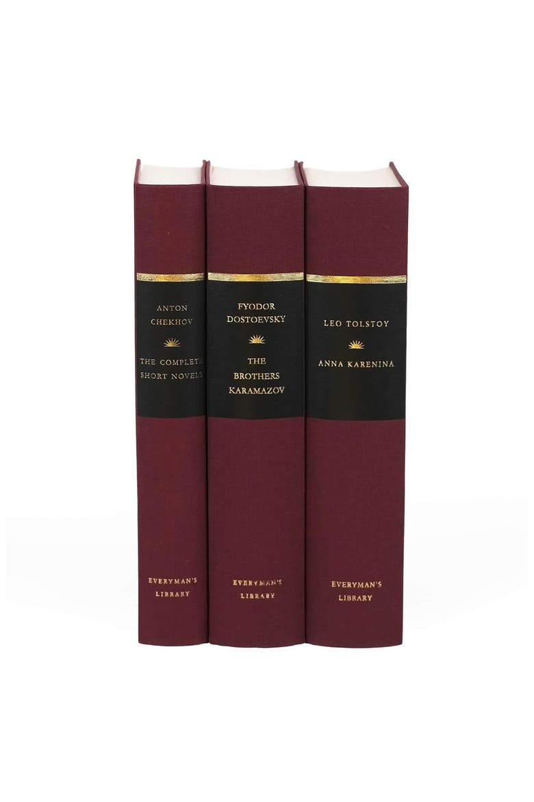 Russian Literature Book Set, Alternate, color, Red