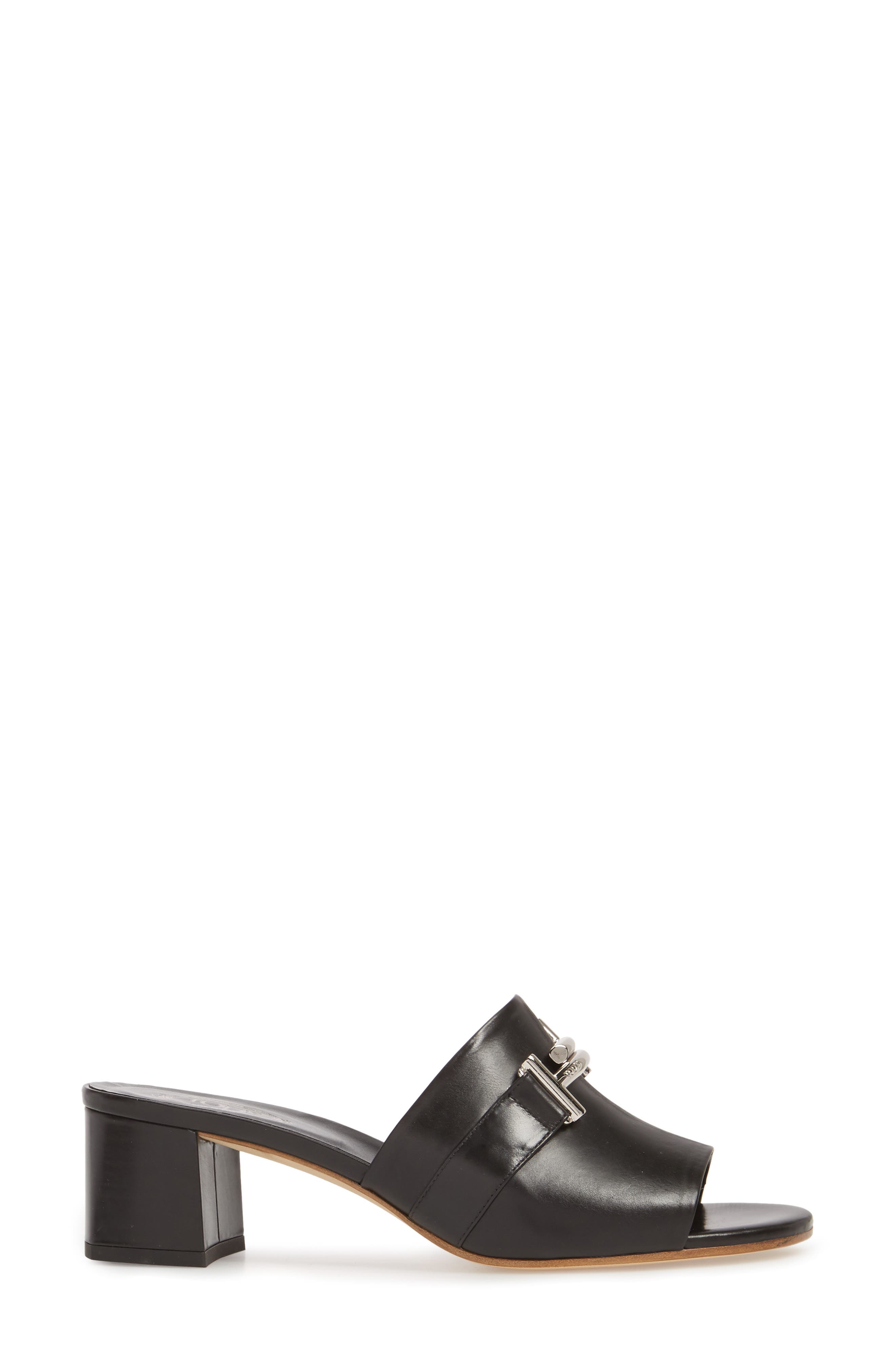 Tod's Double-T Slide Sandal, Alternate, color, 