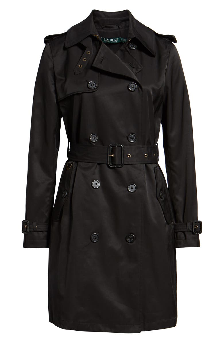 Lauren Ralph Lauren Double Breasted Trench Coat, Alternate, color, 