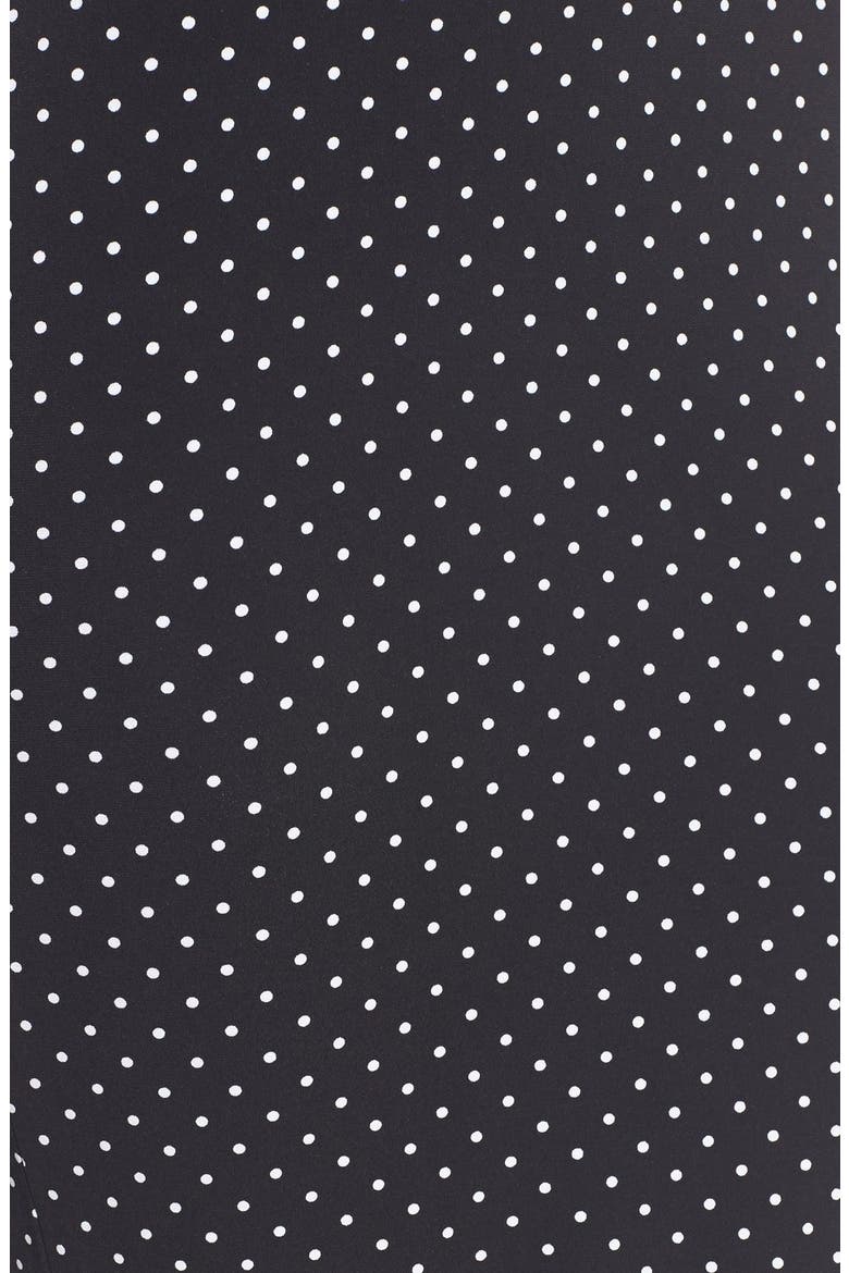 'Island Pin Dot' Midi Tube Skirt, Alternate, color, RICH BLACK
