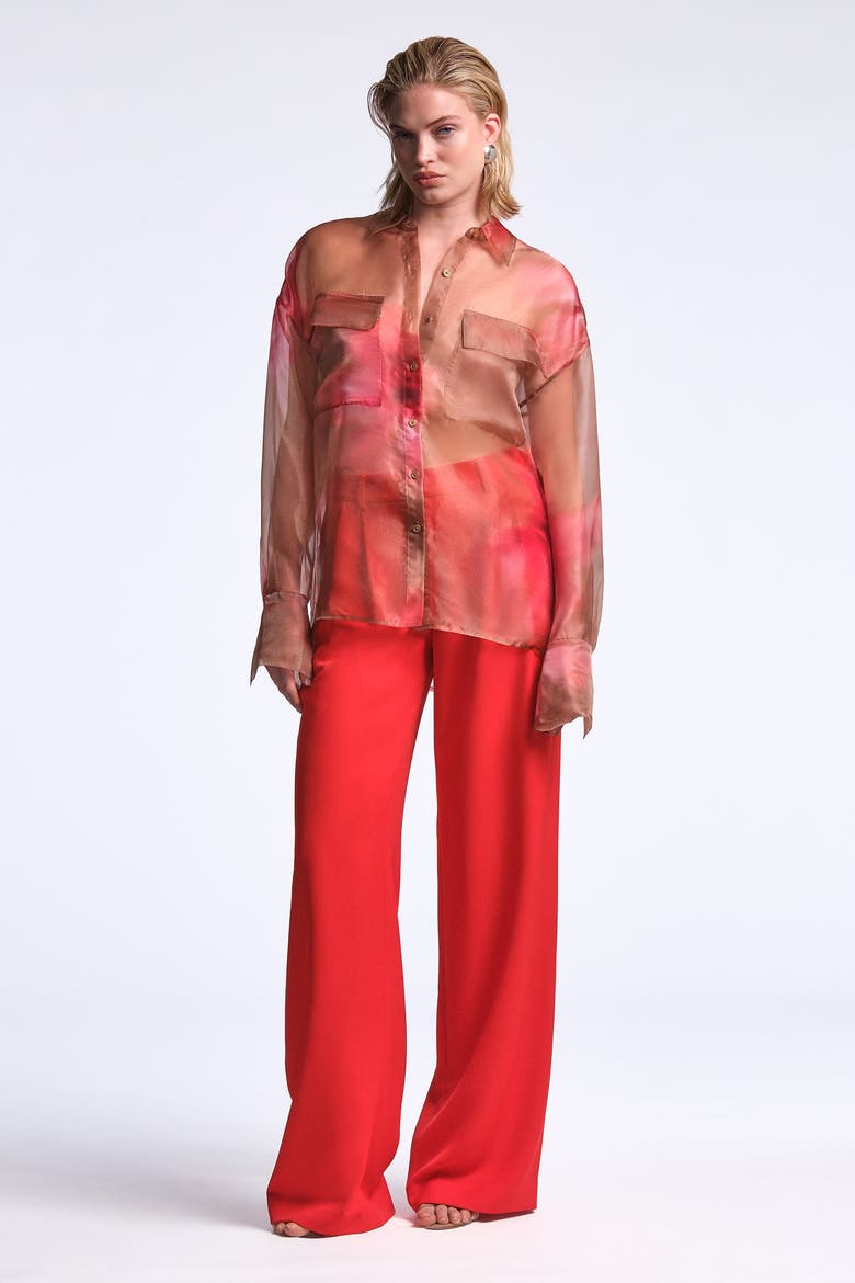 Pauline Shirt, Main, color, Flame Meadow Print