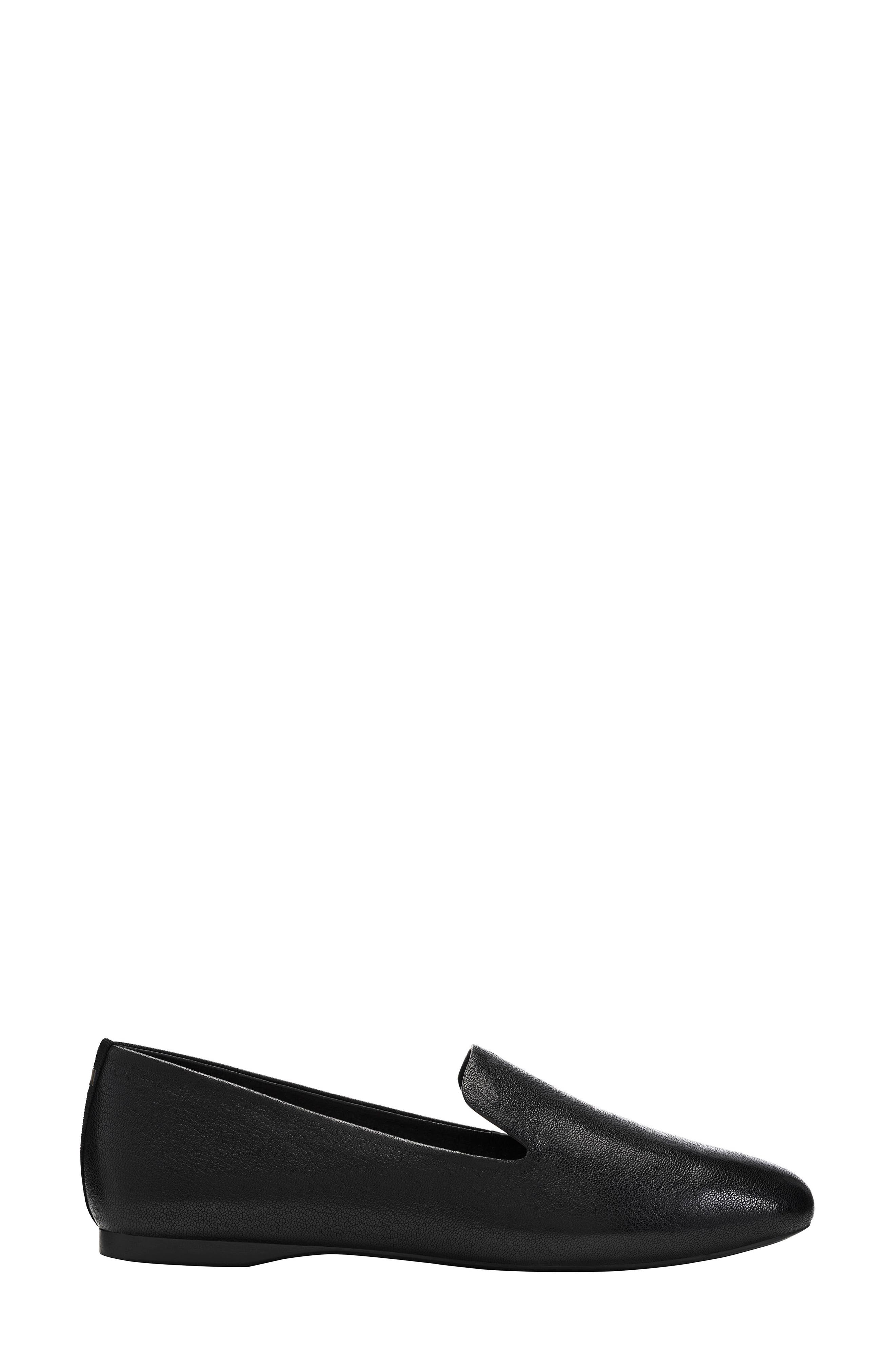 Starling Leather Flat, Alternate, color, JET LEATHER