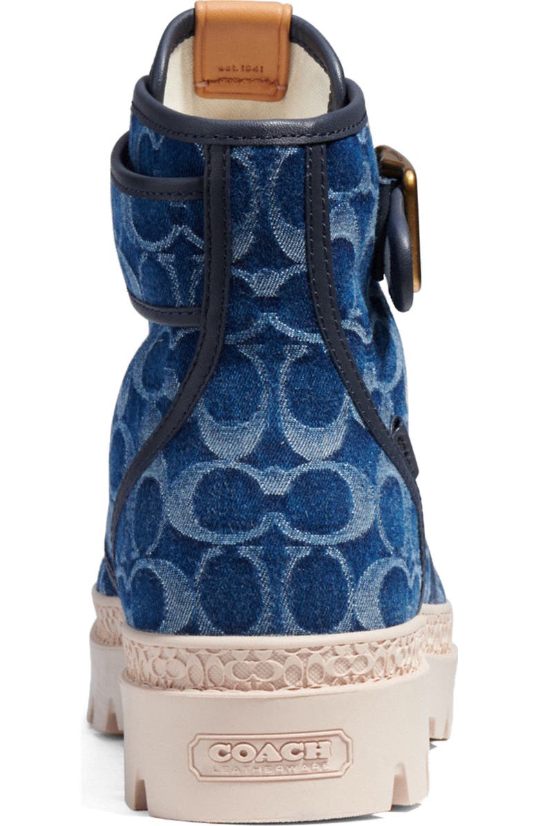 COACH Trooper Denim Combat Boot, Alternate, color,
