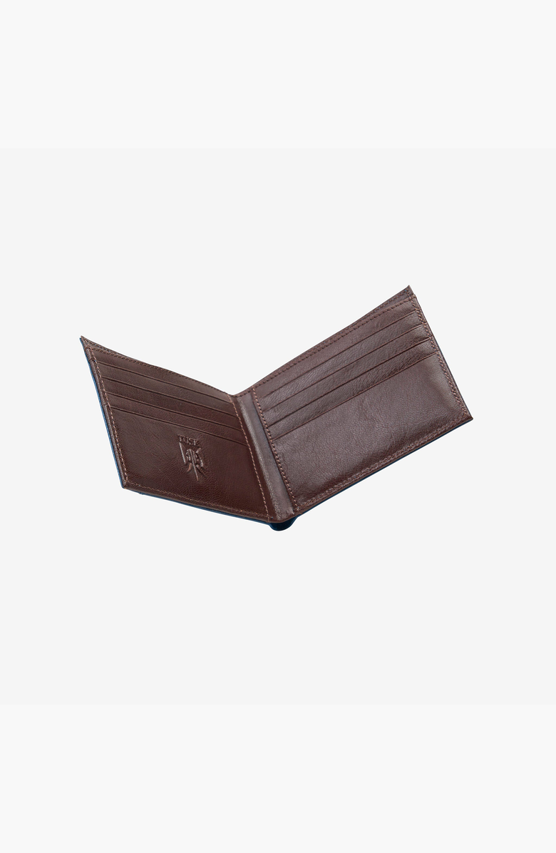 Tusk Leonardo Slide Pocket Billfold, Alternate, color, Blue / Chocolate