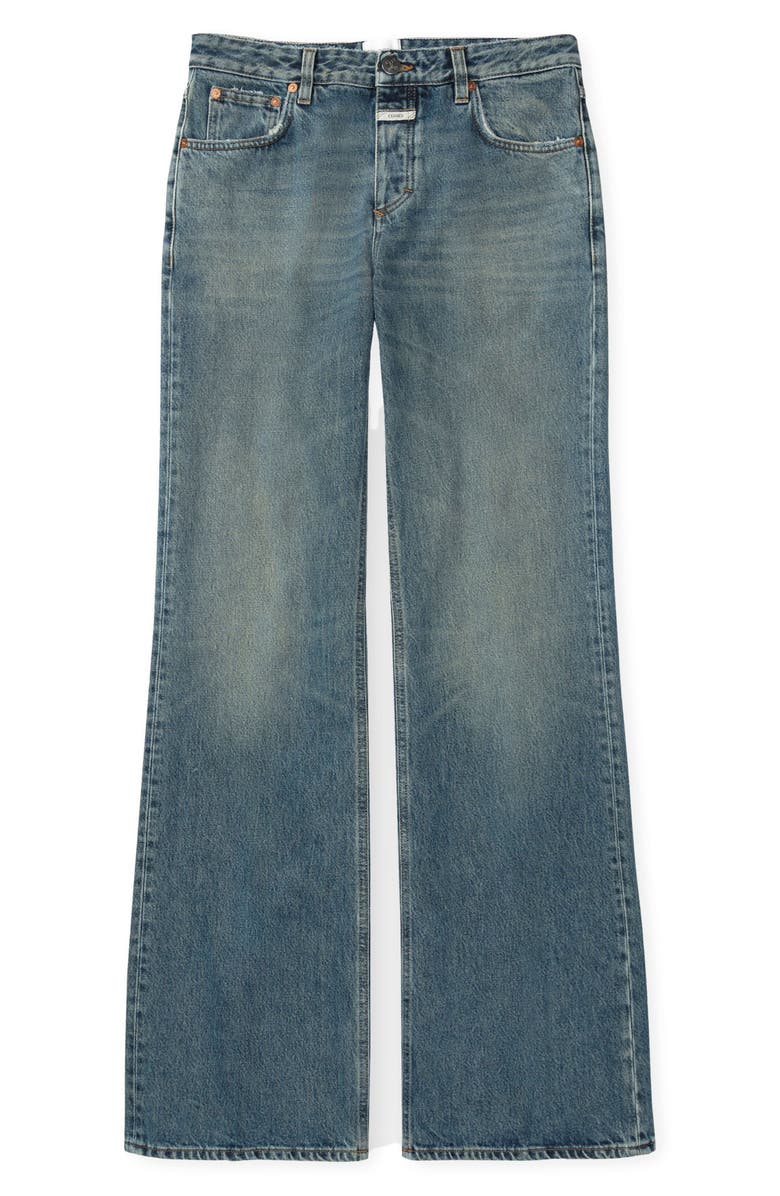 Closed Gillian Mid Rise Flare Jeans, Alternate, color, Mid Blue