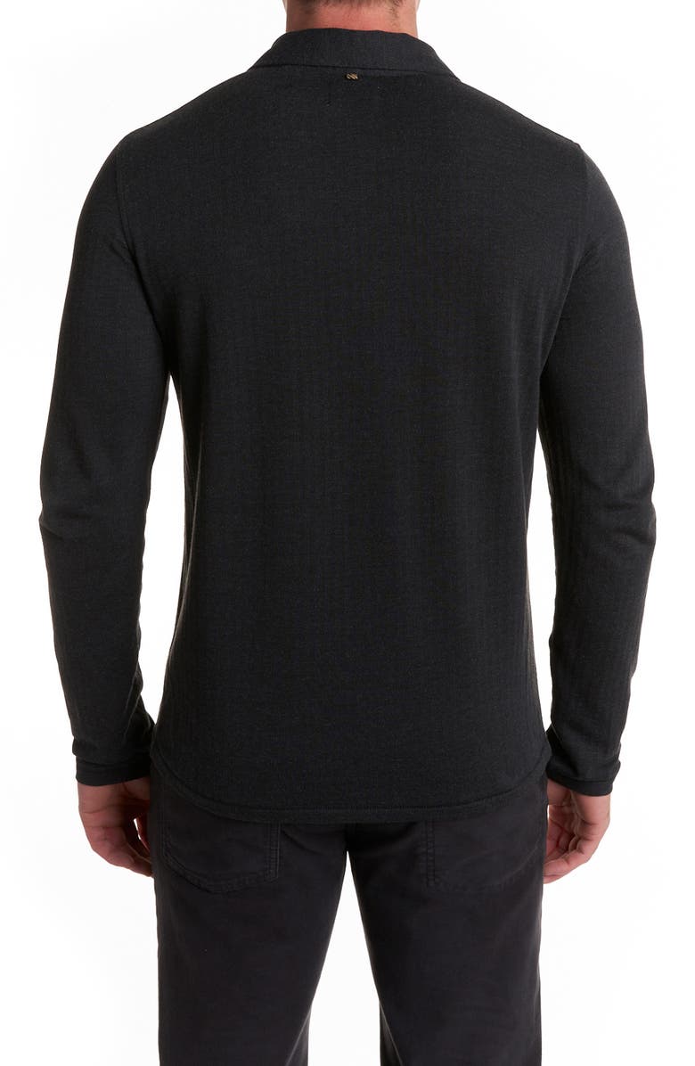 Billy Reid Long Sleeve Cotton Blend Knit Polo, Alternate, color,