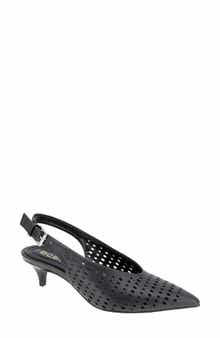 Pawnee Slingback Pointed Toe Kitten Heel Pump