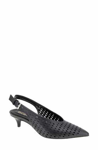 Pawnee Slingback Pointed Toe Kitten Heel Pump