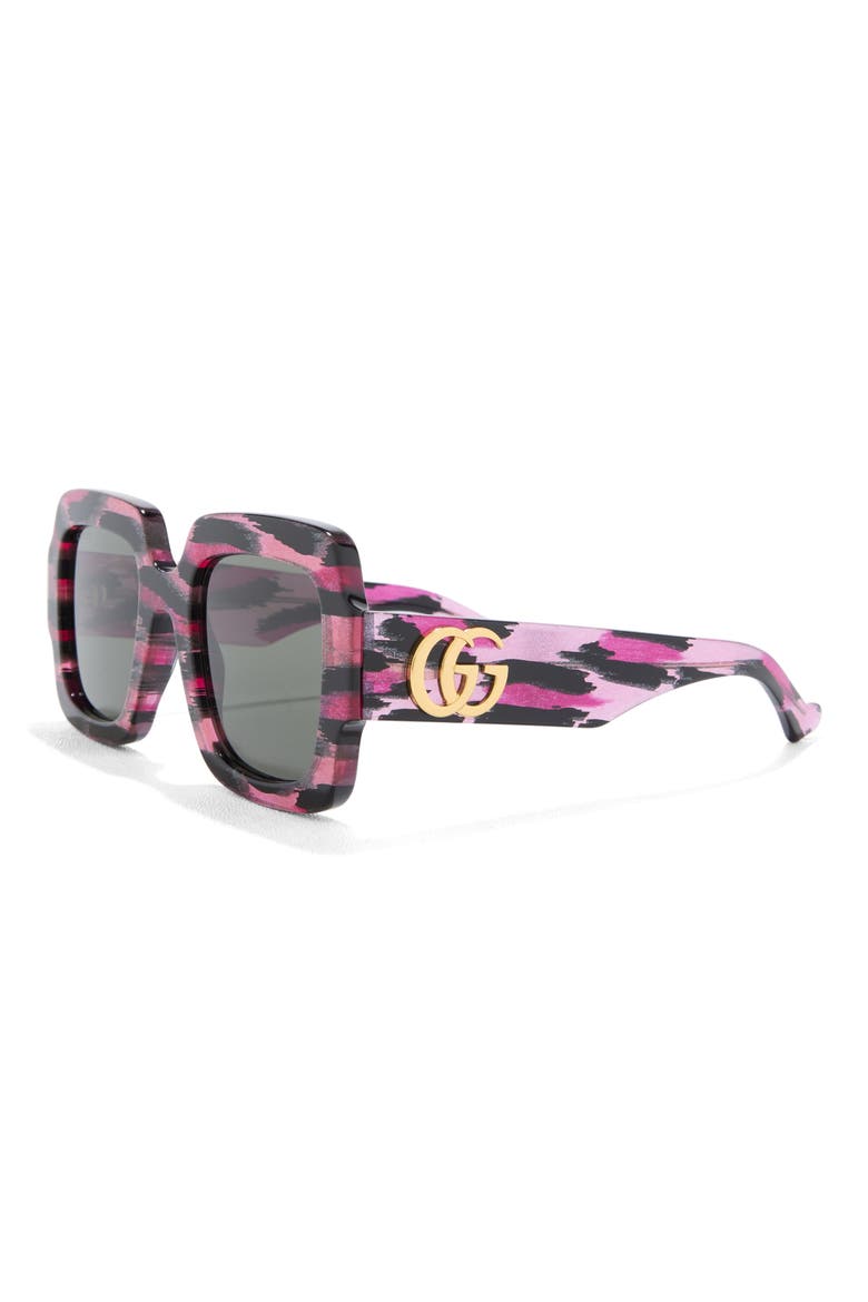 50mm Square Sunglasses, Alternate, color, BLACK BLACK GREY