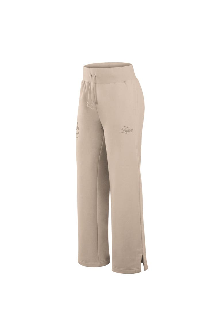 Women's Nike Tan USC Trojans Neutral Stance Collection Phoenix Fleece Wide-Leg Sweatpants, Alternate, color, Tan