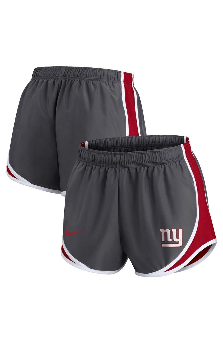 Nike Women's Nike Charcoal New York Giants Logo Performance Tempo Shorts, Main, color, Charcoal