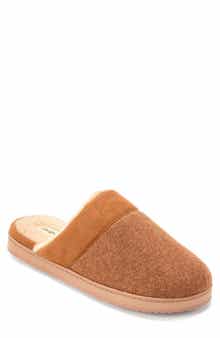 DEARFOAMS Owen Faux Fur Lined Scuff Slipper