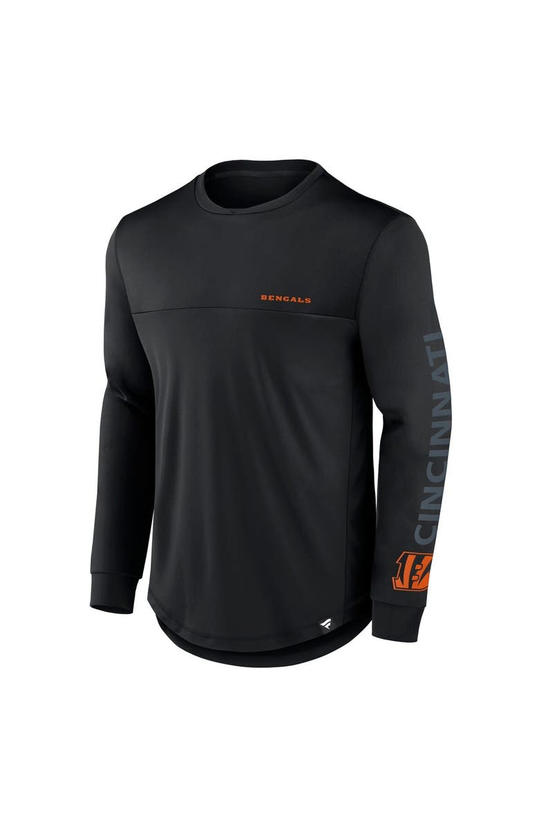 FANATICS Men's Fanatics Black Cincinnati Bengals Blackout Long Sleeve T-Shirt, Alternate, color, Black