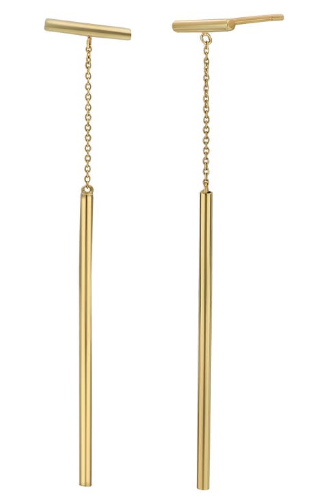 14K Gold Linear Drop Earrings (Nordstrom Exclusive)
