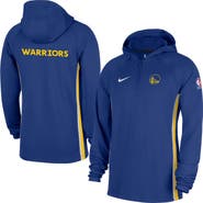 Nike Men's Nike Blue Golden State Warriors Authentic On Court Zone Quarter-Zip Dri-FIT Hoodie Jacket
