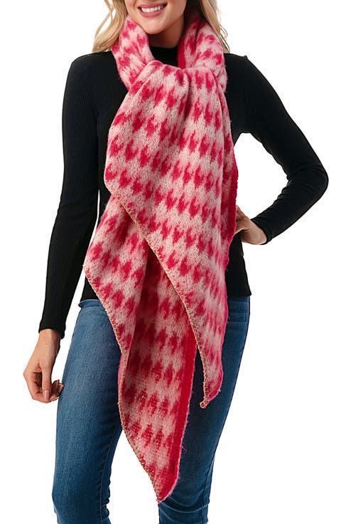 Houndstooth Print Scarf