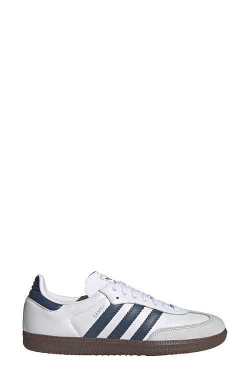 Adidas Originals Adidas Gender Inclusive Samba Sneaker In White/preloved Ink/dash Grey