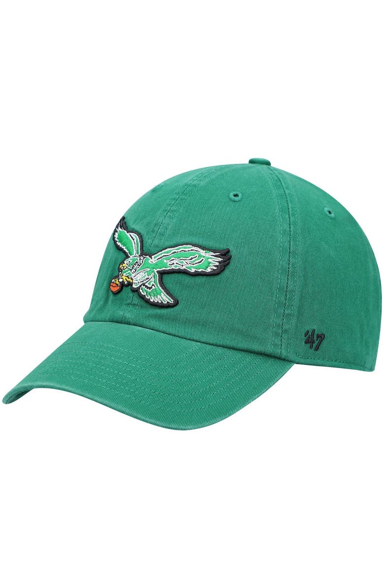 '47 Men's '47 Kelly Green Philadelphia Eagles Clean Up Legacy Adjustable Hat, Main, color, 