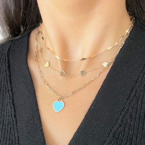 The Lovery Fine Jewelry Turquoise Heart Padlock Charm In Gold