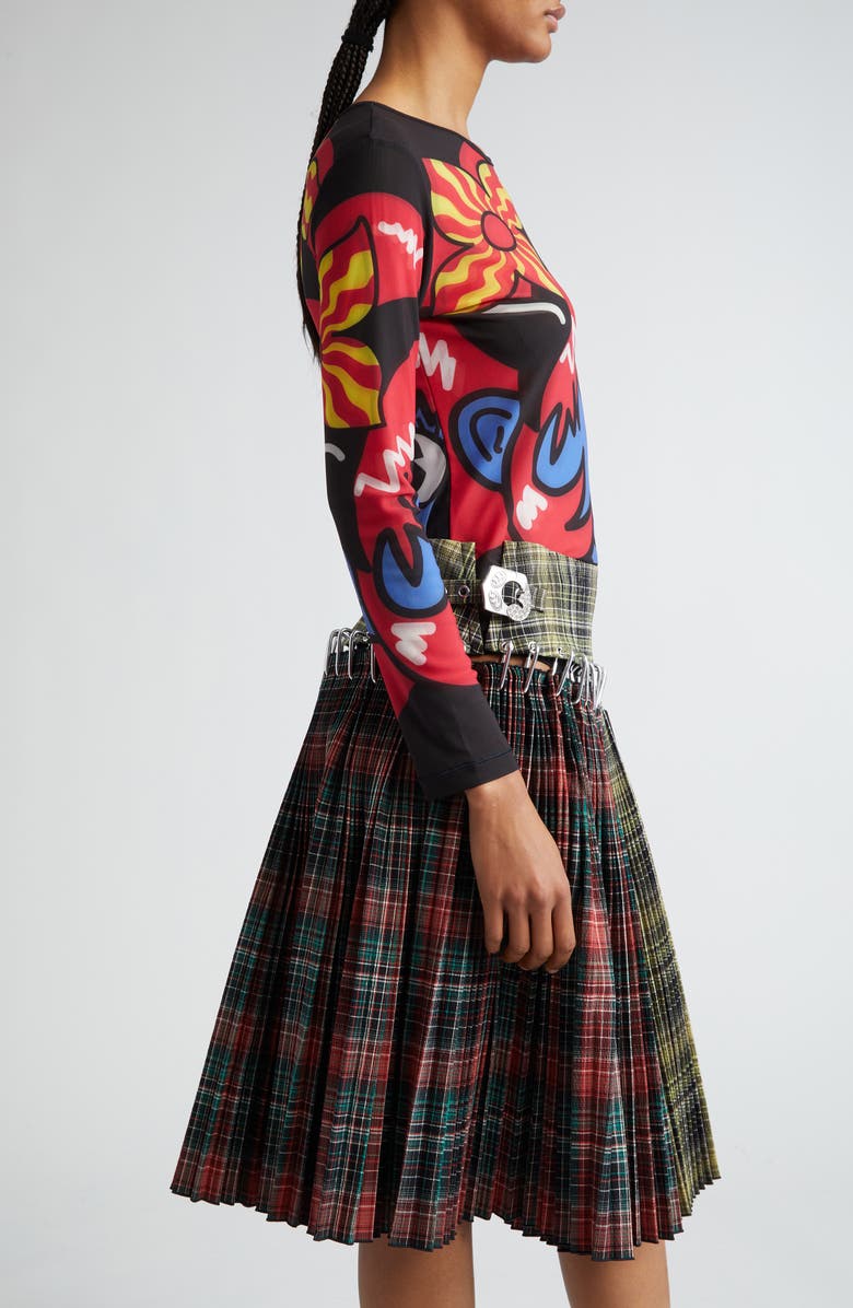 Chopova Lowena Big Girl Long Sleeve Mesh Top, Alternate, color,