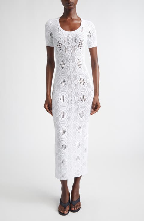 Openwork Python Lace Dress
