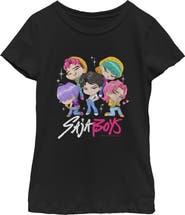 KPop Demon Hunters Girl's KPop Demon Hunters Saja Boys Chibi Group  Graphic T-Shirt