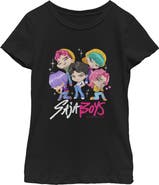 KPop Demon Hunters Girl's KPop Demon Hunters Saja Boys Chibi Group Graphic T-Shirt