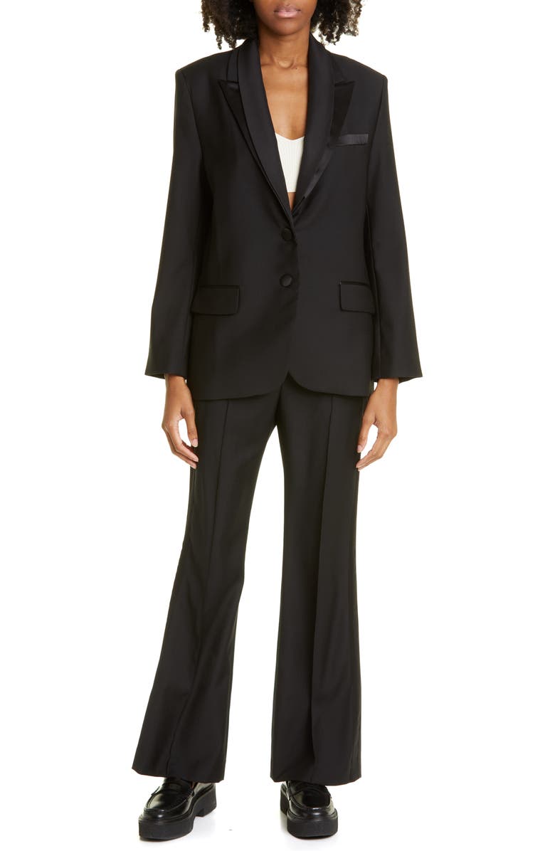 TWP Smoking Oversize Tuxedo Jacket, Alternate, color, Black