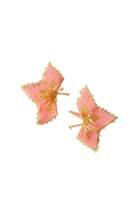 Flower Carnation Embera Earrings