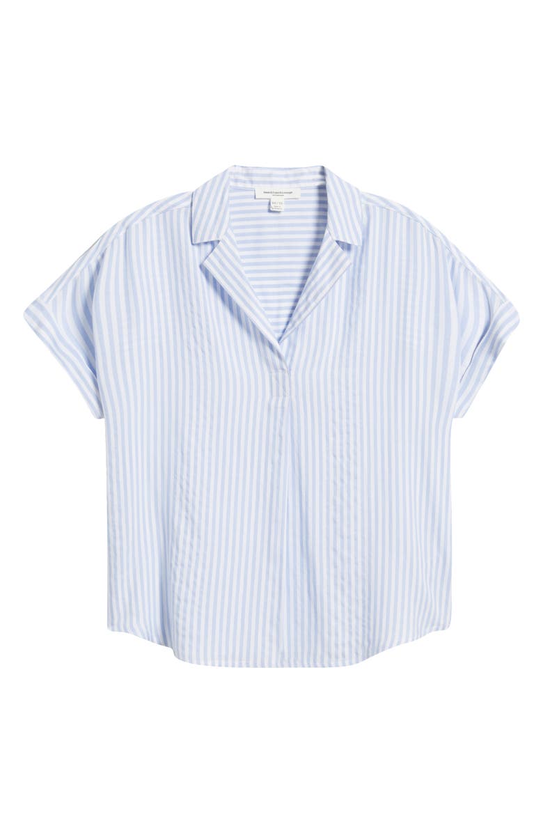 beachlunchlounge Denise Stripe Shirt, Alternate, color, Fresh Peri