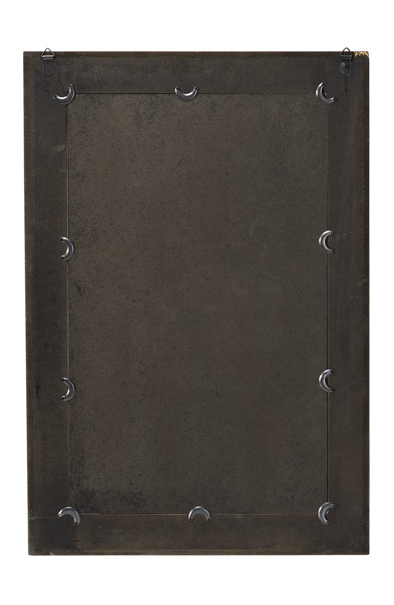 WILLOW ROW Rectangular Metal Beaded & Mirror Framed Botanical Wall Art, Alternate, color, 