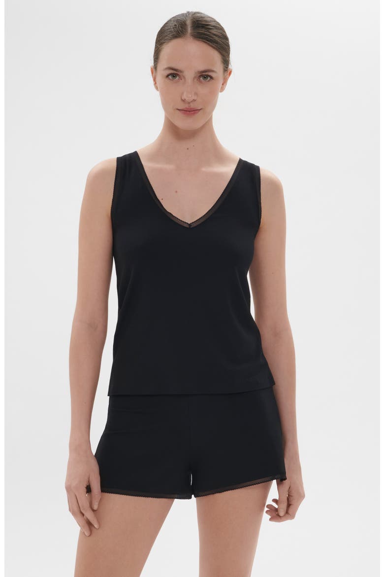 Aurore Pajama Top, Alternate, color, BLACK