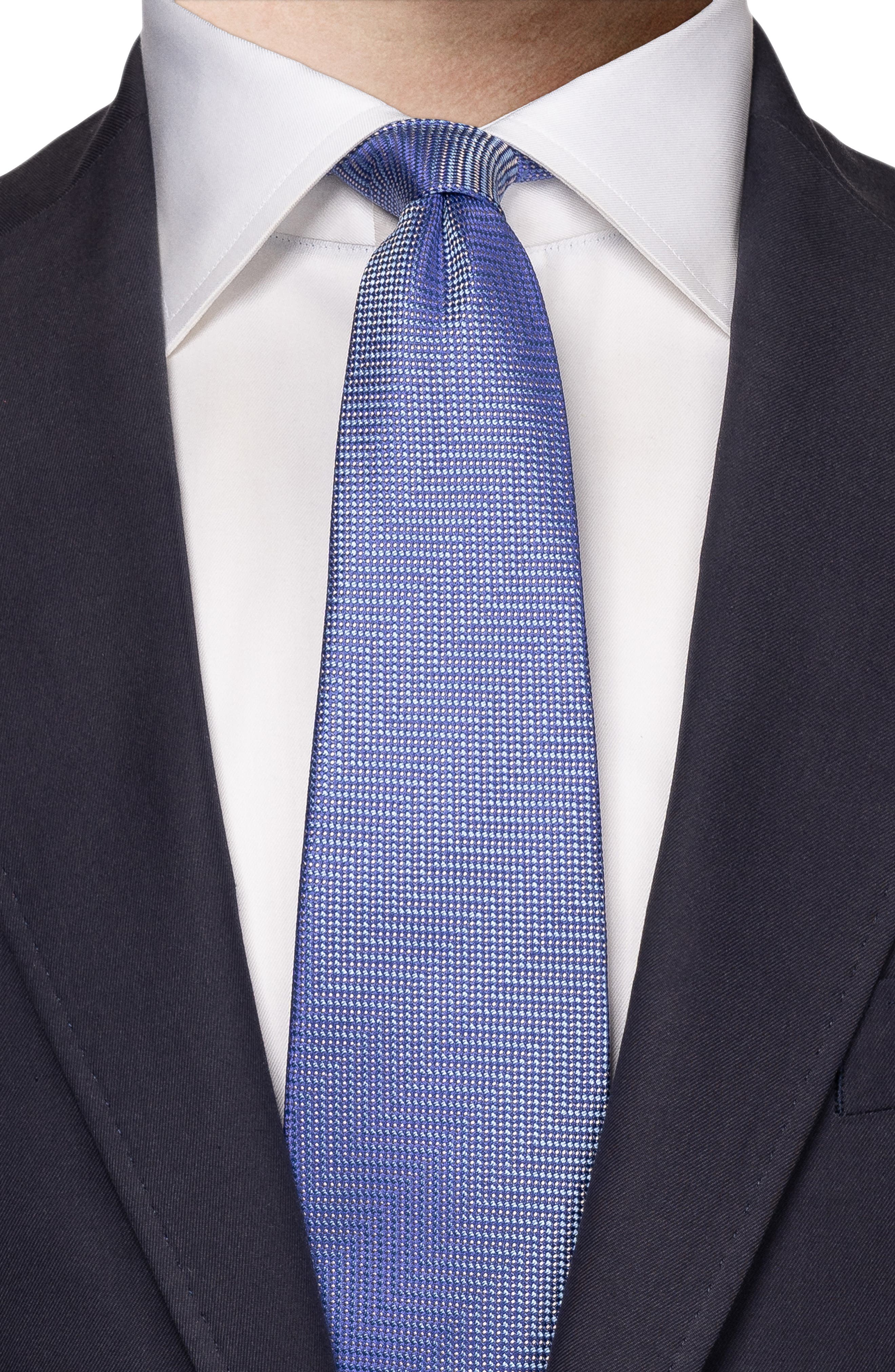 Eton Herringbone Microdot Silk Tie (Men) | Nordstromrack