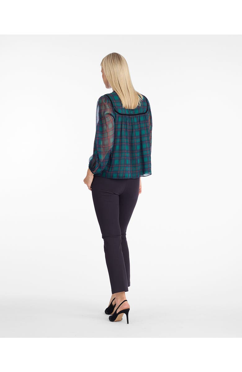Draper James Bow Long-Sleeve Top, Alternate, color, Green Multi