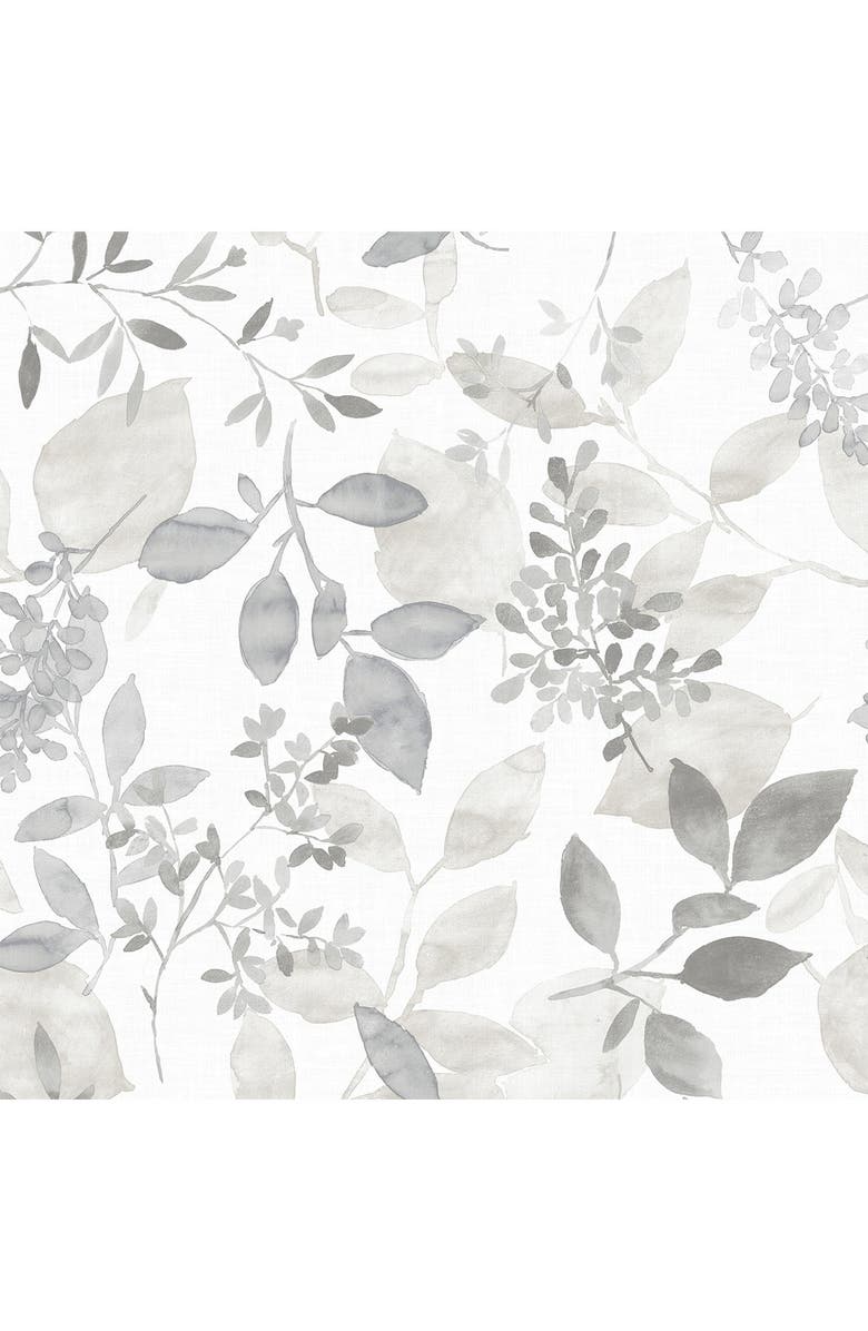 Wallpops Grey Breezy Peel & Stick Wallpaper, Alternate, color, Grey
