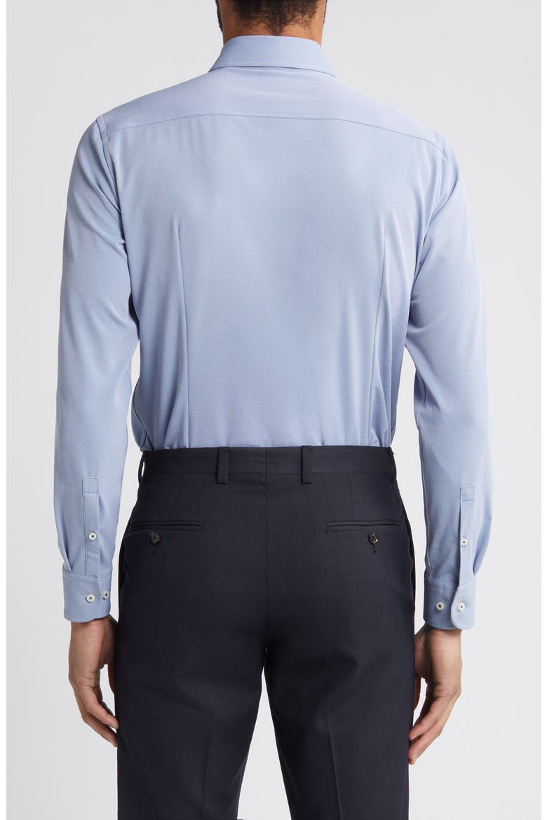 Hank Slim Fit Solid Stretch Dress Shirt, Alternate, color, NVY
