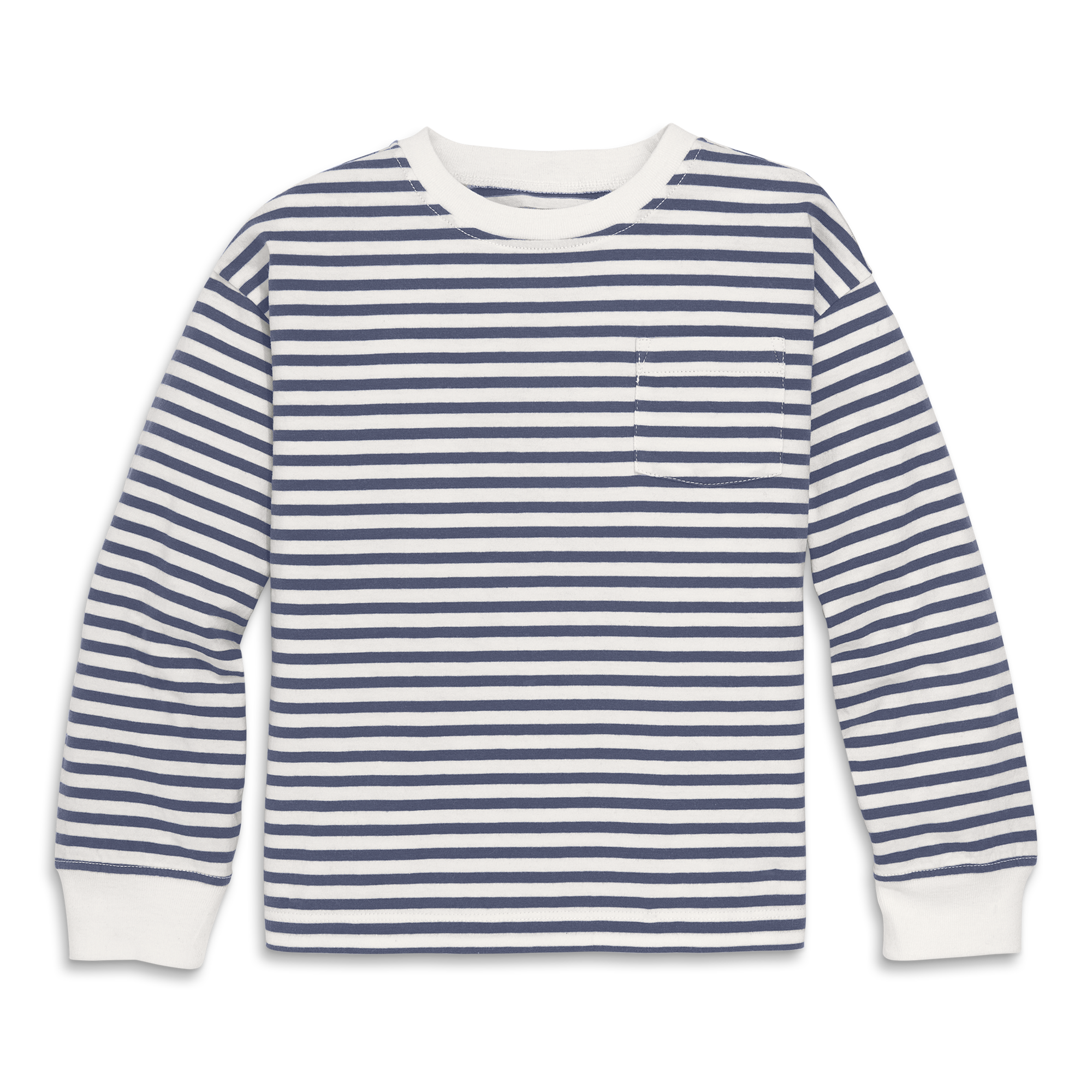 selected Ivory Sunwashed Navy Stripe