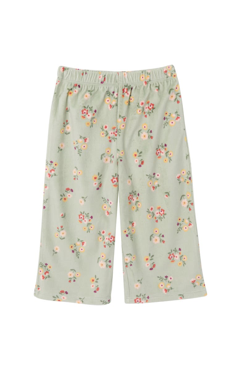 Modern Moments<sup>™</sup> by Gerber Fleece Pajama Top & Pant Set, Alternate, color, Green Flower