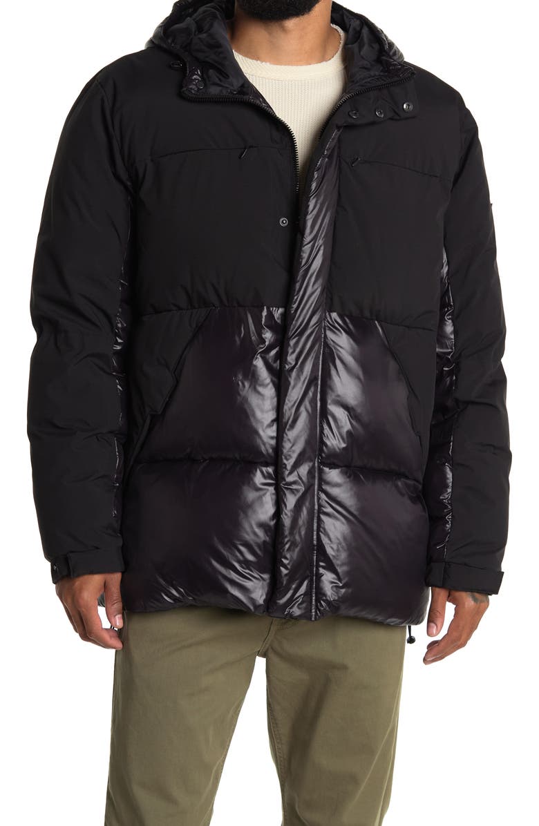 GUESS Colorblock Puffer Jacket, Main, color, 