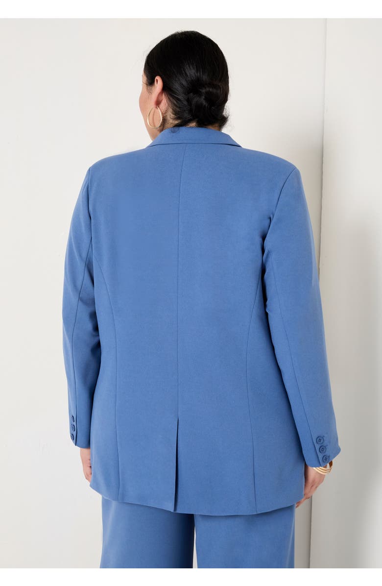 June + Vie Smooth Classic Blazer, Alternate, color, Gray Blue