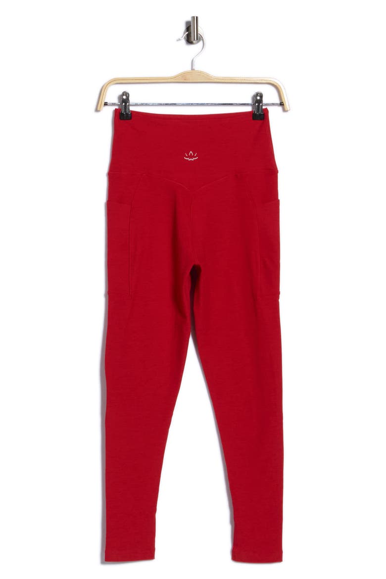 Spacedye Be Free Pocket High Waist Leggings, Alternate, color, HOLLY RED HEATHER