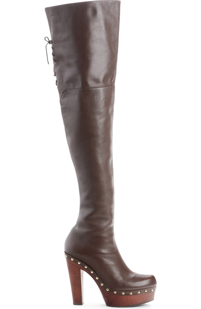 Chloé Lola Platform Over the Knee Boot, Alternate, color, Brown