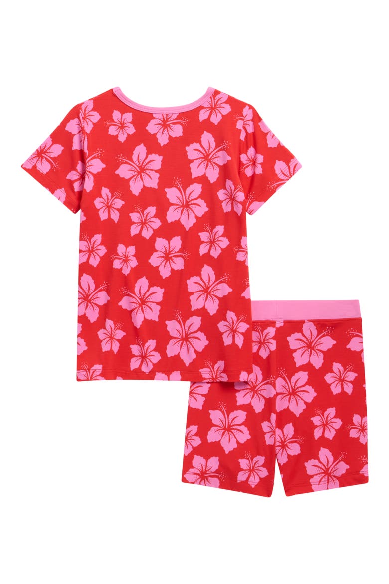 Hibiscus Punch Two-Piece Pajama Set, Alternate, color, RED