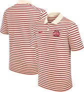Nike Men's Nike Cream Ohio State Buckeyes Solid Foundation Striped Performance Polo