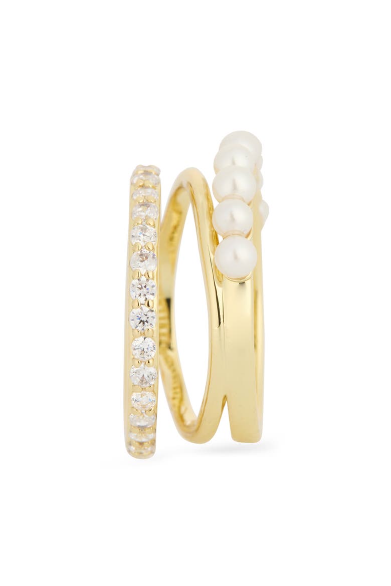 CZ Pavé Faux Pear Wrap Ring, Alternate, color, WHITE