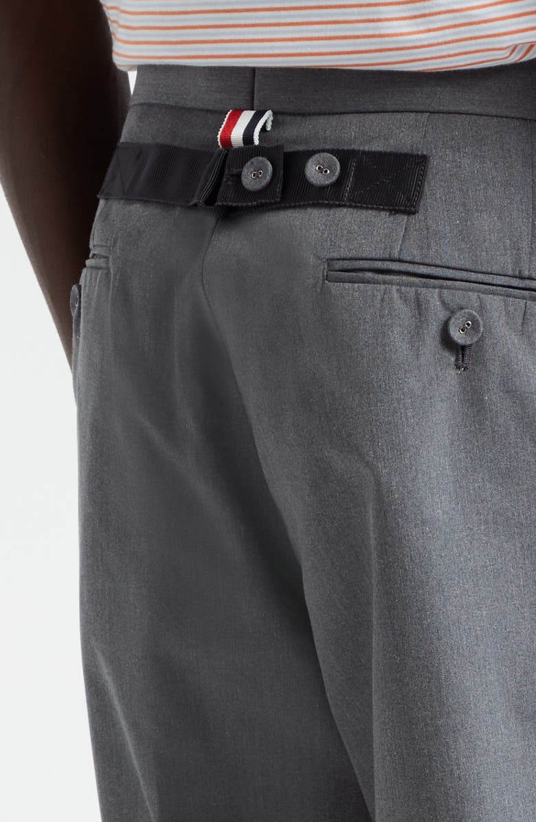 Thom Browne Classic Fit 1 Typewriter Cloth Backstrap Trousers, Alternate, color,